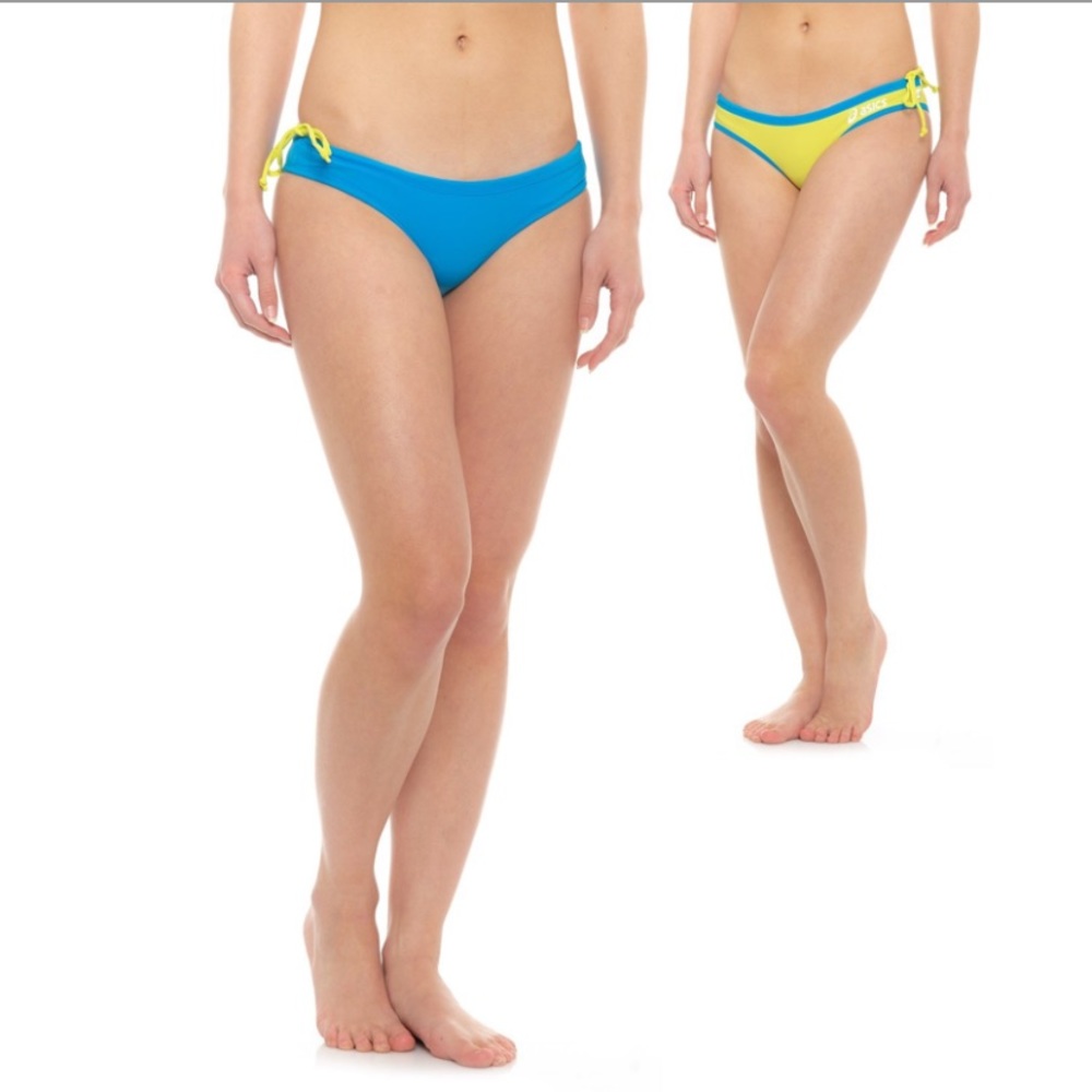 ASICS Reversible Blue Kaitlyn Bikini Swim Bottom S